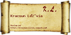 Kracsun Lívia névjegykártya